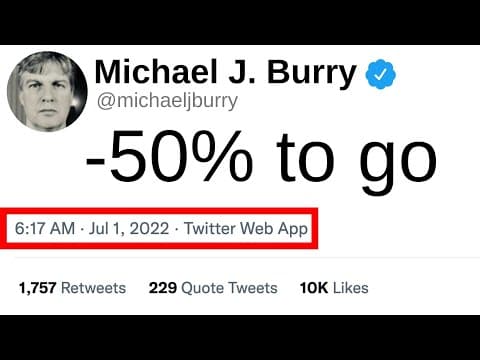 Michael Burry's Predictions: Why Stocks May Continue to Fall