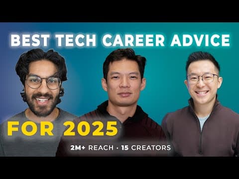 Top Tech Career Advice for 2025 from Leading YouTubers